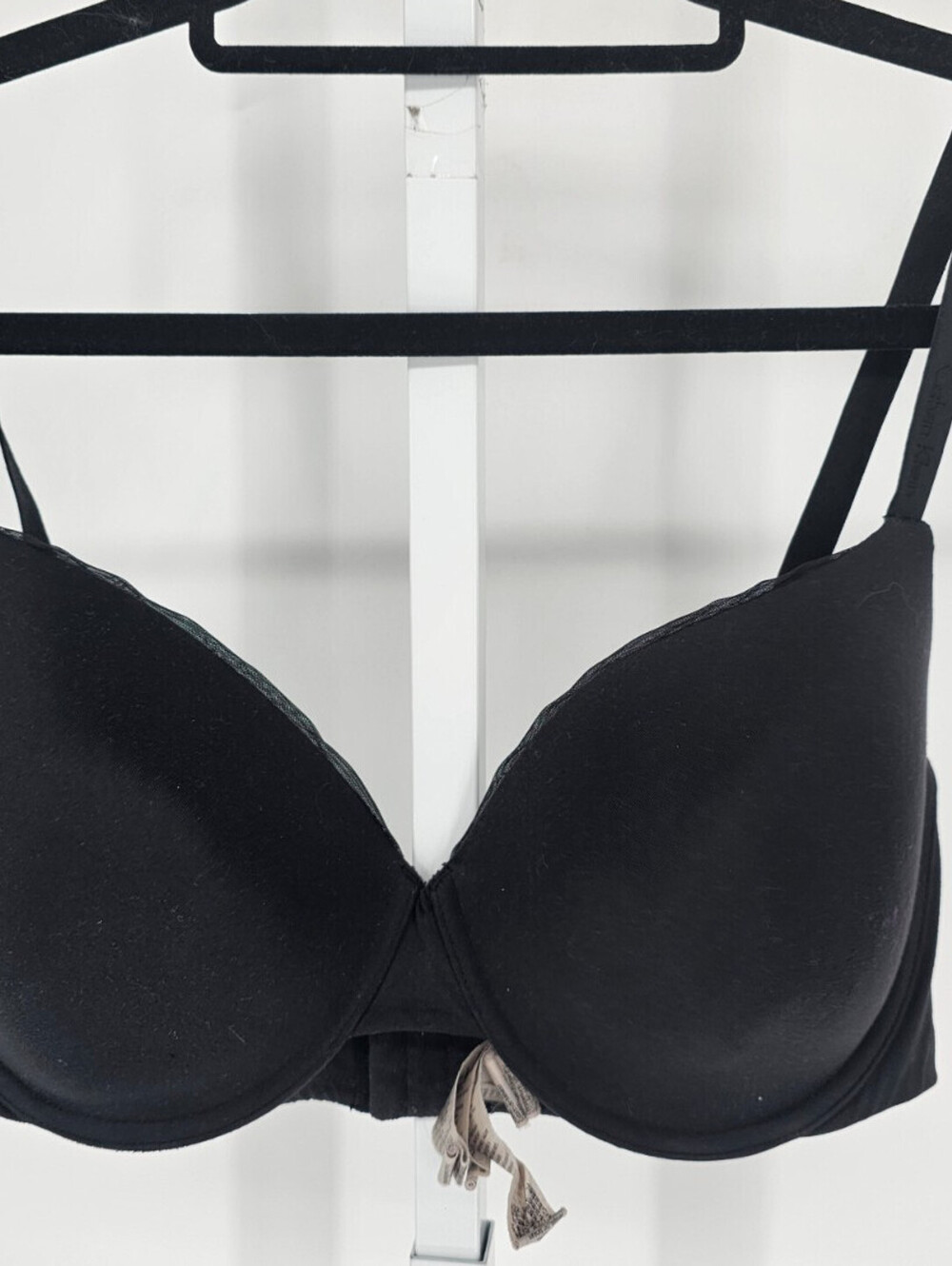 Calvin Klein Womens Sz 36C Lightly Padded T Shirt Bra Solid Black